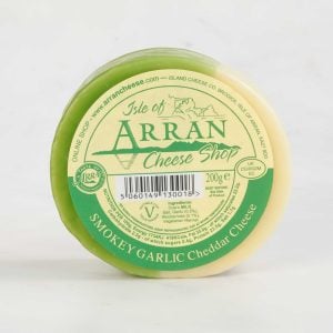 Arran Cheese – Smoked Garlic Waxed Cheddar Truckle, 200g